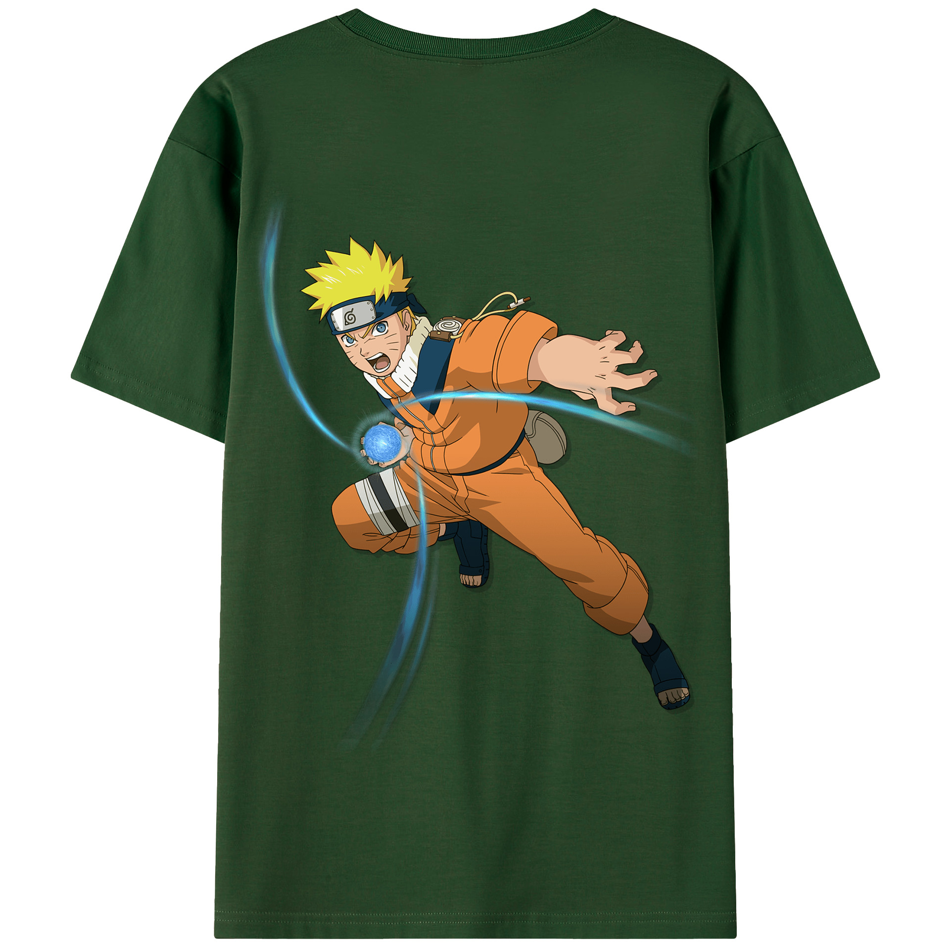（画像用） NARUTO -ナルト- うずまき ナルト Uzumaki Naruto 綿100％半袖Tシャツ（背面プリント）